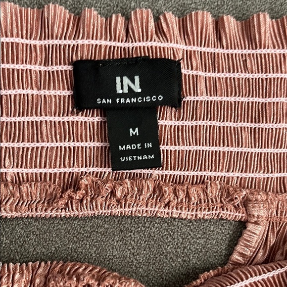 I.N. San Francisco Pink Smocked Blouse - Picture 2 of 9